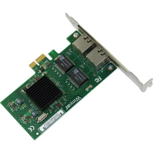 Winyao WY575T2 PCI-e X1 Dual-port gigabit nic soft route Intel 82575 desktop computer