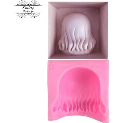 New medium and long curl shape silica gel mold chocolate cake decoration tool fudge craft mold cake mold
