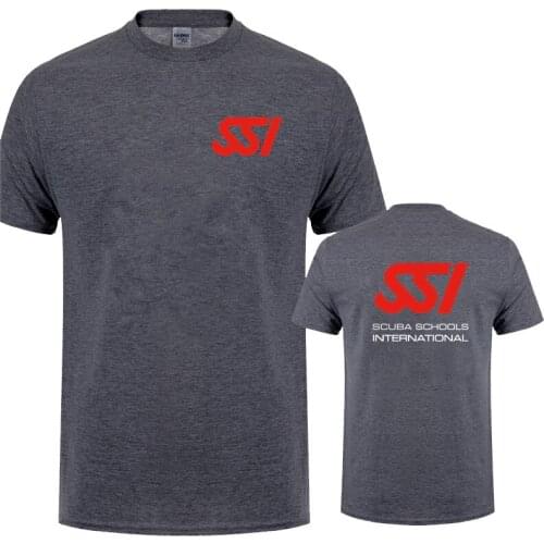 New Scuba Diving Dive SSI Man T Shirt Tee Summer Short Sleeve Cotton Tshirt Tops LH-294