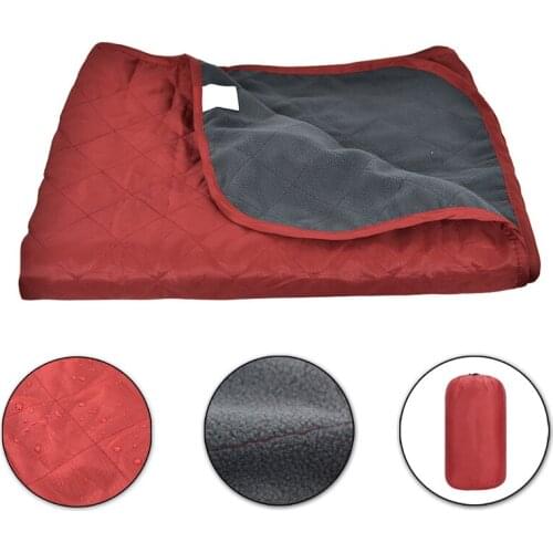 Camp Blanket Plush Fleece Outdoor Stadium Rainproof and Windproof Picnic Blanket Outdoor Mat Camping Blanket Camping Blanket