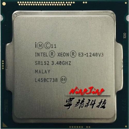 Intel Xeon E3-1240 v3 E3 1240v3 E3 1240 v3 3.4 GHz Quad-Core Eight-Thread CPU Processor 8M 80W LGA 1150