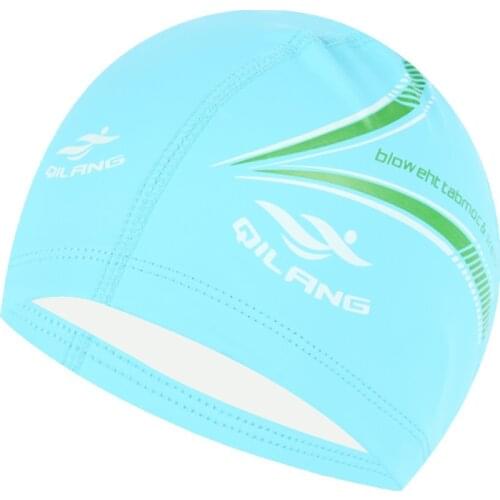 Professional PU Coated Adults Swimming Caps Ear Protect Waterproof Swim Hat Men and Women Outdoor Solid Cap Diving