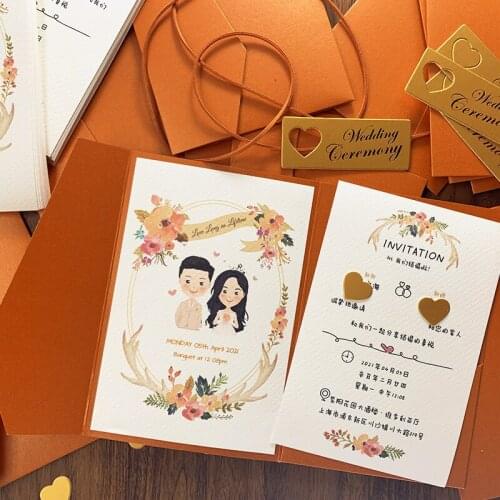 50pcs Burgundy New Arrival Laser Cut Wedding Invitations with ribbon,RSVP card,Customizable Birthday Greeting Cards