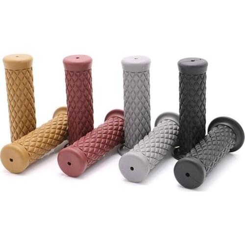 Universal 7/8'' 22MM Vintage Rubber Motorcycle Handle Grips Motorbike Handlebar Grips For Yamaha Suzuki Honda