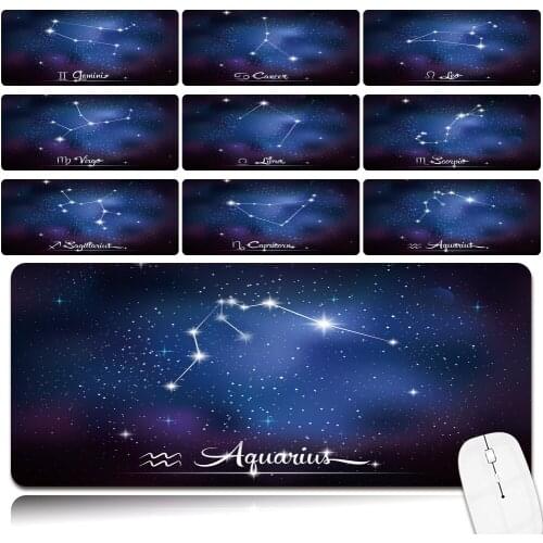Waterproof PU Leather Computer Mouse-pad Smooth Portable Game Laptop Mouse Pad Constellation Pattern Large Mouse Mat