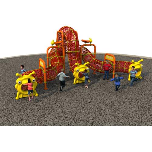 Customized Outdoor park physical play Series CE,ISO,TUV children Steel Net Rope Climbing playground FX17929