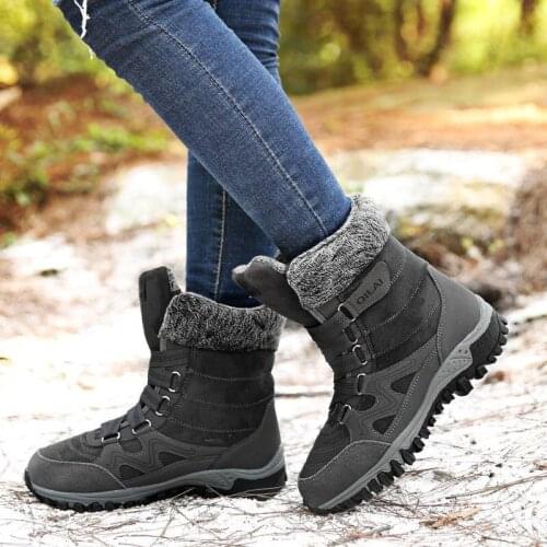 Women Snow Boots Winter Warm Boots Platfom Waterproof Ankle Boots For Women Fur Cotton Shoes Casual Boots Size 35-42 Botas Mujer