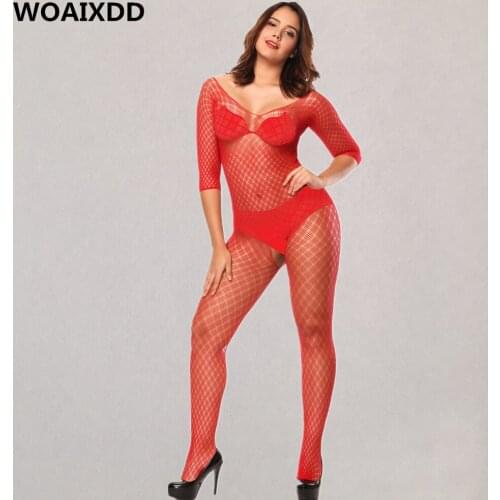 Women Open Crotch Plus Size Bodystocking Sexy Lingerie Erotic Silk Bodysuits Sexual Costumes for Babydolls Underwear Body Sex