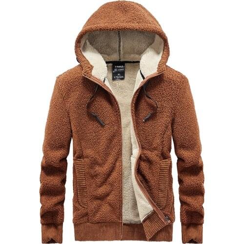 2020 Winter Fashion Hooded Windbreaker Mens Casual Fleece Jackets Thicken Warm Coat