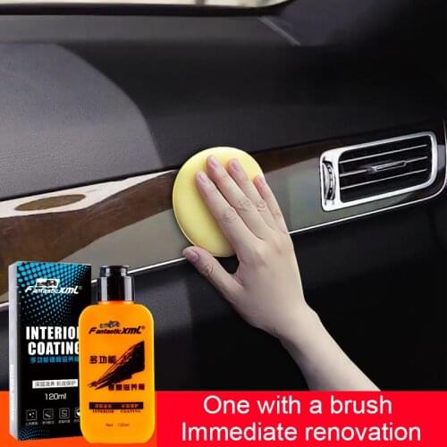 120ml Auto Leather Renovated Coating Paste Maintenance Agent Dedicated Rubber Clean Detergent Refurbishe Car Accessories