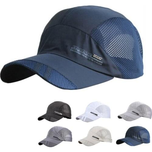 2021Summer Breathable Mesh Baseball Cap Sport Quick Drying Hats For Men