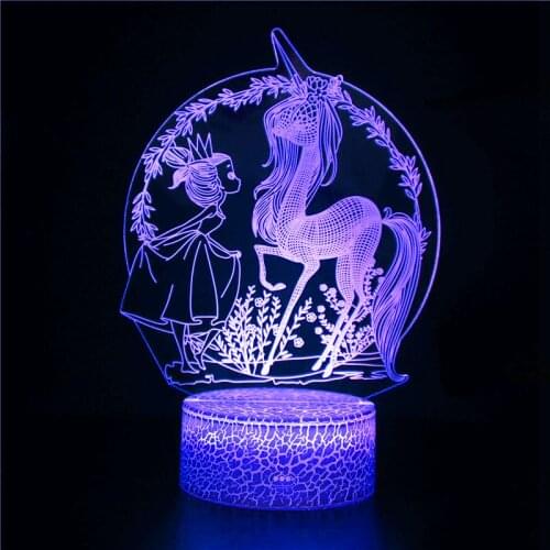3D USB LED Light for Dinosaur lamp Unicorn Light 16 Color Adjustable Decorative LED Touch Children Light Night Light Pegasus