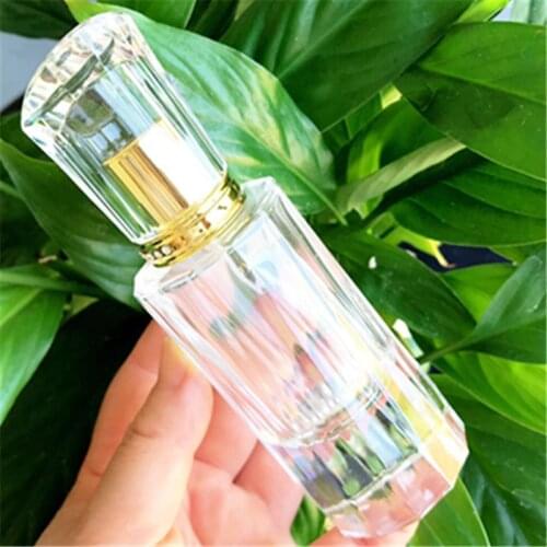 45ml Crystal Perfume Empty Spray Bottle New Cylindrical Crystal Glass Perfume Bottle 10PCS/LOT