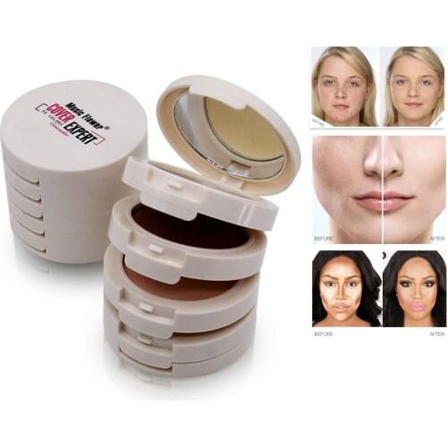 5 in 1 Concealer Contouring Makeup Palette Foundation Base Face Corrector Bronzer Contour Compact Powder