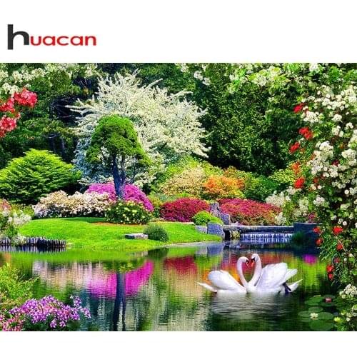Huacan Diamond Painting Full Square Landscape Diamond Mosaic Sale Scenery Rhinestones Pictures Diamond Embroidery Cross Stitch