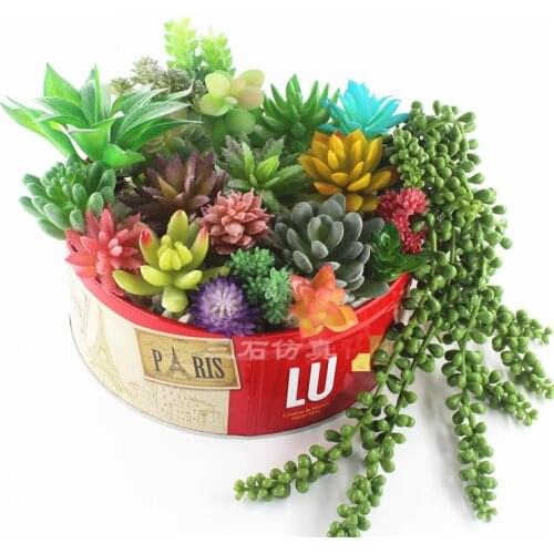 Large Artificial Succulents Plants Home Garden Wedding Decoration Lovely Fake Plants Desktop Unpotted Artificial Flower Bonsai