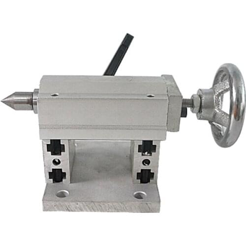 Center Height 70mm / 92mm CNC Tailstock Rotary Axis Telescopic Stroke 50mm Engraving Machine Tools