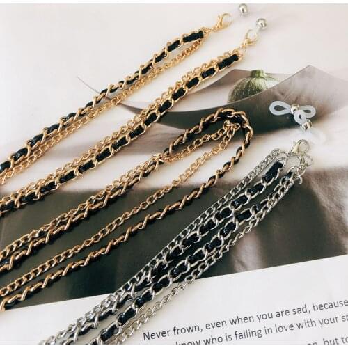 2020 Vintage Double Layers Fashion Women face mask chain mask lanyard Holder sunglasses chain glasses accessories
