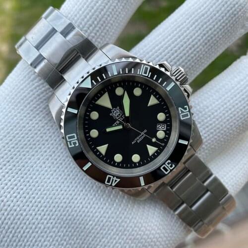STEELDIVE Mens Diver Watch 200m Mechanical Watch Sapphire Crystal 316L Stainless Steel Automatic Watches men