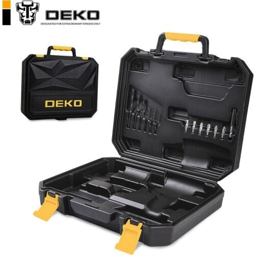 DEKO BMC Plastic Tool Case for 20V Cordless Drill GCD20DU2 not include Cordless Drill with Drill Bits Diver Bits Bits Holder