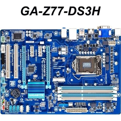 For Gigabyte GA-Z77-DS3H Original Used Desktop Motherboard Z77-DS3H Z77 LGA 1155 i3 i5 i7 DDR3 32G SATA3 ATX