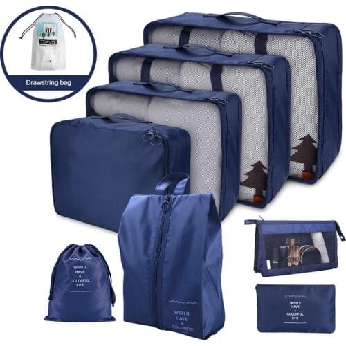 6/7/8Pcs Travel Organizer Storage Bags Portable Luggage Organizer Clothes Tidy Pouch Suitcase Packing Laundry Bag Storage Case