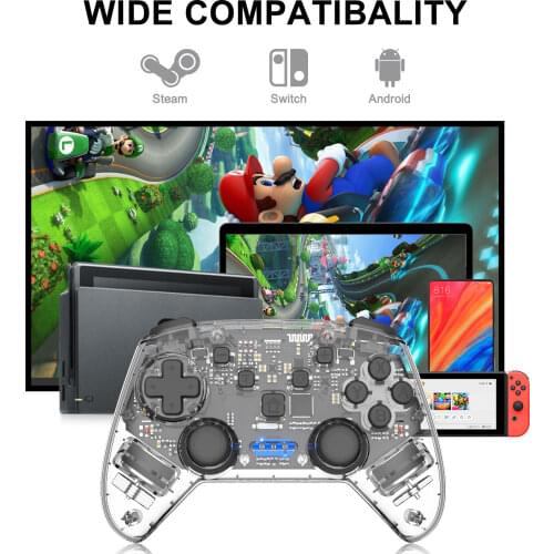 Nintendo Switch Game Handle Transparent Body Bluetooth Wireless Connection Pro Handle Switch Game Handle Computer TV Connection
