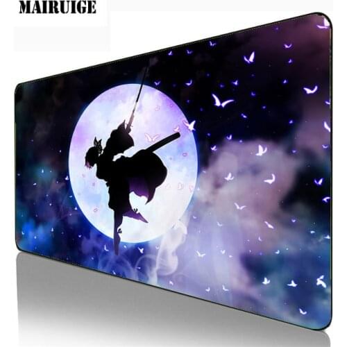Anime Girll Kochou Shinobu Gaming Pad Non-Slip Laptop PC Gamer Large Mouse Pad Keyboard Demon Slayer Mousepad for Computer Desk