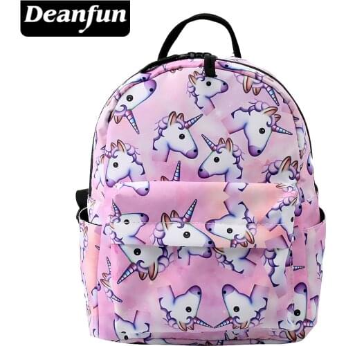 Deanfun Mini Backpack 3D Printed Pink Unicorn Fashion Waterproof Backpack Women Small Backpack For Teenage Girls MNSB-1