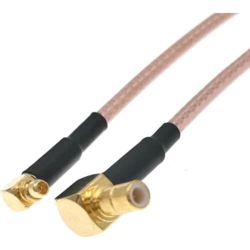 MMCX Male Right Angle To SMB Male Right Angle Pigtail Cable RG316 20cm 8'' For GPS/ Wireless