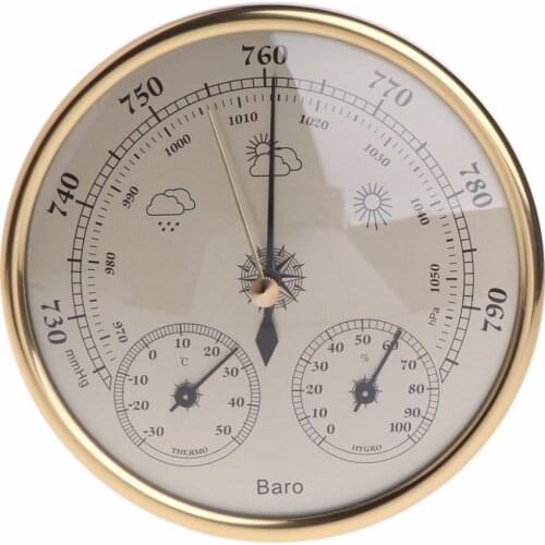 Wall Mounted Household Barometer Thermometer Hygrometer Weather Station Hanging 2 Color