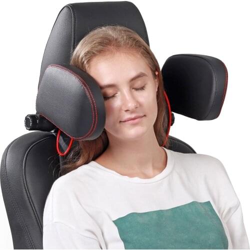 Car Seat Headrest Pillow Adjustable Seat Head Neck Support Detachable U Shape Sleeping Cushion