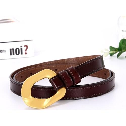 Women Belt Retro Genuine Leather Luxury Belt Pinhole Buckle Jeans Female Waistband Designer High Quality Lady Belt Fashion New