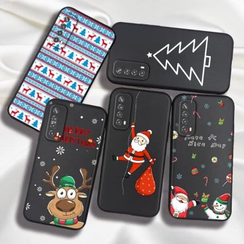 Merry Christmas Santa Claus Case For Huawei P Smart 2021 Phone Cover For Huawei Y7A P Smart 2021 Silicone Bumper 6.67" PSmart