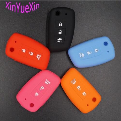 Xinyuexin Silicone Car Key Cover FOB Case For Nissan 2016 X-trail Murano Maxima Altima Juke Geniss Quest Livina Car Styling
