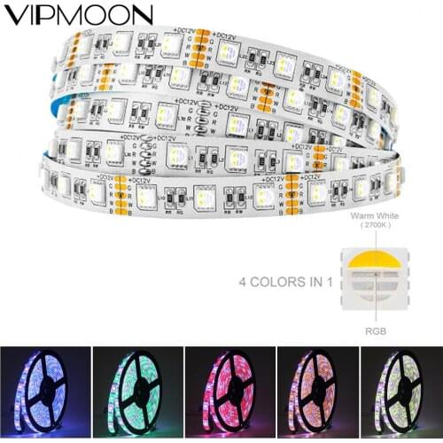 5M 5050 RGBW Led Strip Lights RGBWW Led Strips Lighting 4 In 1 RGBWW Led Strip RGBW 5pin 60leds/m DC12V Waterproof Mixed Color