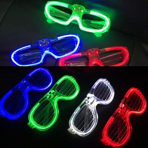 1PCS LED Blinds Luminous Glasses Jump Di Party Bar Music Festival Cheer Props Night Light Glasses Toy Rave Costume Decoration DJ