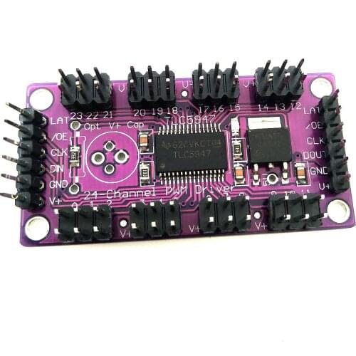 TLC5947 12bits PWM Pulse Width Modulation 24 Output Channels LED Driver Module