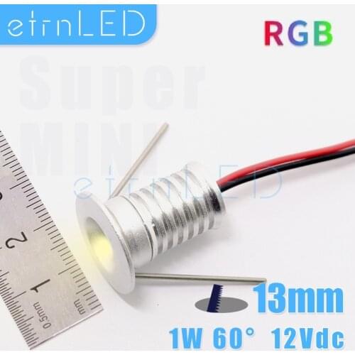 EtrnLED Super Mini Lamp Led Spot RGB Dimmable Auto Cabinet Wall Bar Star Light 1W Recessed Indoor Spotlight Ceiling Home 12V