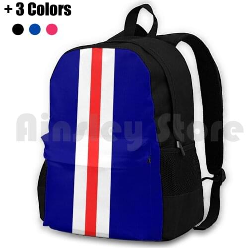 Glasgow Rangers Colours Outdoor Hiking Backpack Waterproof Camping Travel Glasgow Football Rangers Soccer Scotland Gers Colours