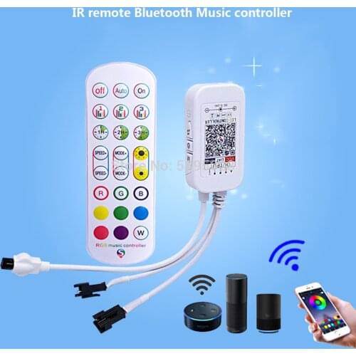 WS2812B WS2811 Bluetooth Controller for Addressable LED Strip Light Smd 5050 RGB LED Tape 24key IR Music Smart Controller