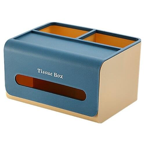 1PC Double Layer Model Tissue Box Desktop Paper Holder Tissue Paper Dispenser Storage Napkin Case Organizer