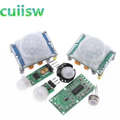 1PCS HC-SR501 HC-SR505 AM312 Adjust IR Pyroelectric Infrared Mini PIR module Motion Sensor Detector Module Bracket for arduino
