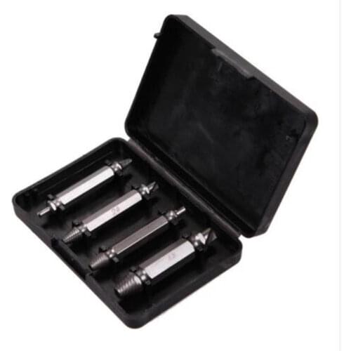 4pcs Damaged Screw Extractor Removal Broken Speed Out Screwing Out Bolts Step Drill Bits Repair Tool