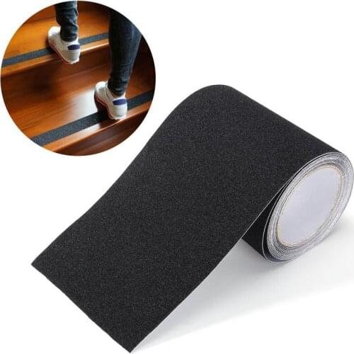5Mx15Cm Waterproof Anti Slip Tape Stickers For Stairs Floor Bathroom Kitchen Decking Strips(Black)