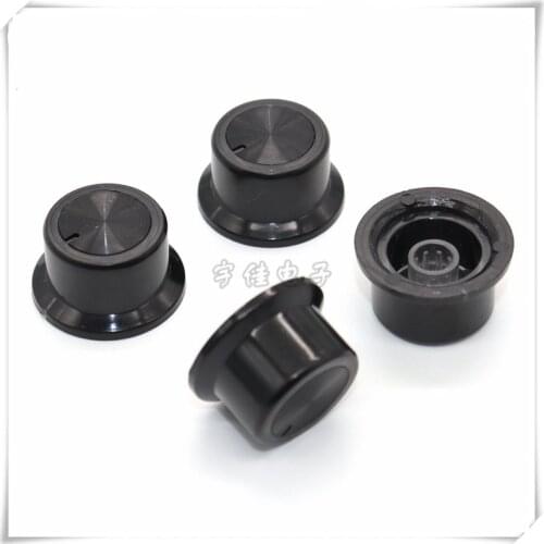 5 Piece Black light transmission knob light guide 25 * 14MM flower / half handle 6MM potentiometer knob