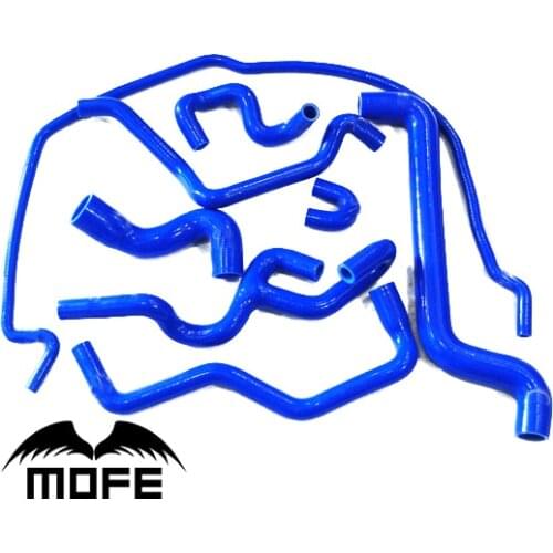 8PCS Original Logo Coolant Heater Silicone Radiator Hose For Saab 9 5 1999-2001 Blue