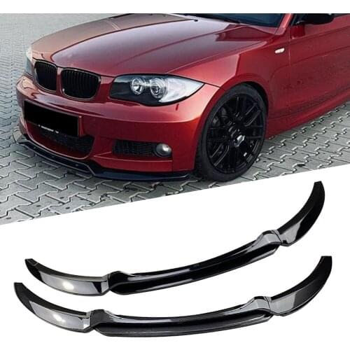 Car Front Bumper Lip Chin Spoiler Splitter For BMW 1 Series E82 E88 2007 2008 2009 2010 Glossy Black / Carbon Fiber ABS Plastic