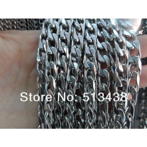 Free ship!50 meters bright finished high-grade Stainless Steel 7mm chain.jewelry finding DIY necklace bracelet in Bulk