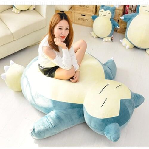 Big Size Snorlax Plush Toys Anime Stuffed Snorlax Bear Soft Cartoon Pillow Kawaii Dolls Gifts for Kids